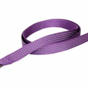 Vodítko popruhové reflexné fialová 2,5 x 120 cm