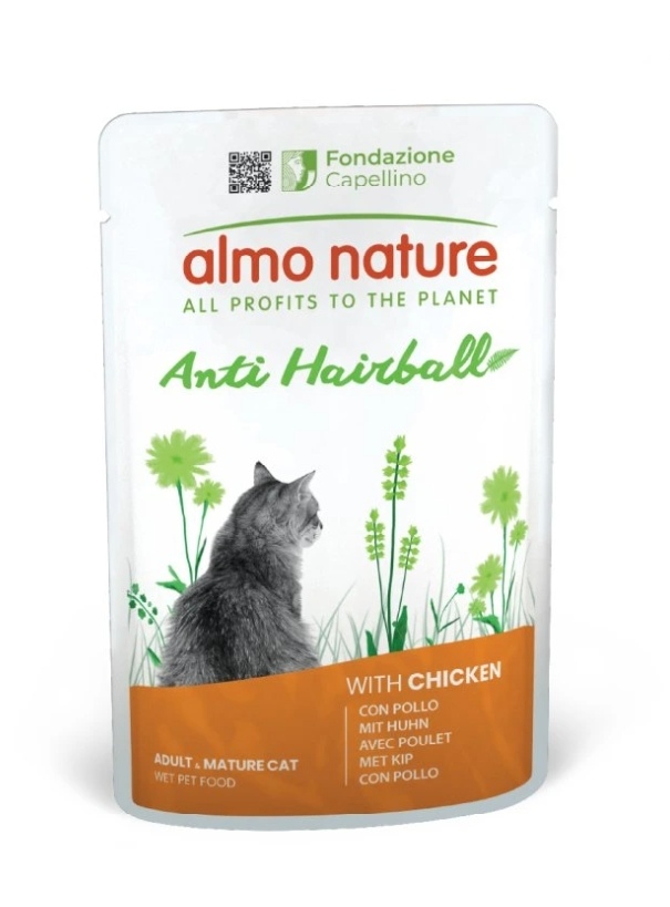 ALMO NATURE Cats kapsička antihairball kura, 70g