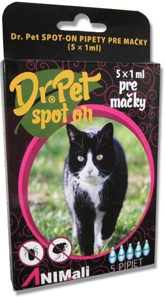 Dr. PET Spot on pipeta pre mačky 5x1ml