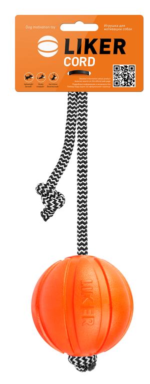 LIKER loptička na šnúrke, 7 cm, oranžová