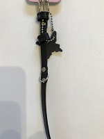 COLLAR Kožený obojok Glamour, 18-21cm/9mm, čierna