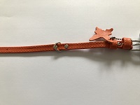 COLLAR Kožený obojok Glamour, 18-21cm/9mm, oranžová