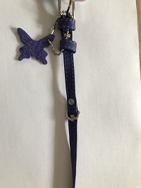 COLLAR Kožený obojok Glamour, 18-21cm/9mm, fialová