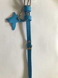 COLLAR Kožený obojok Glamour, 19-25cm/9mm, modrá