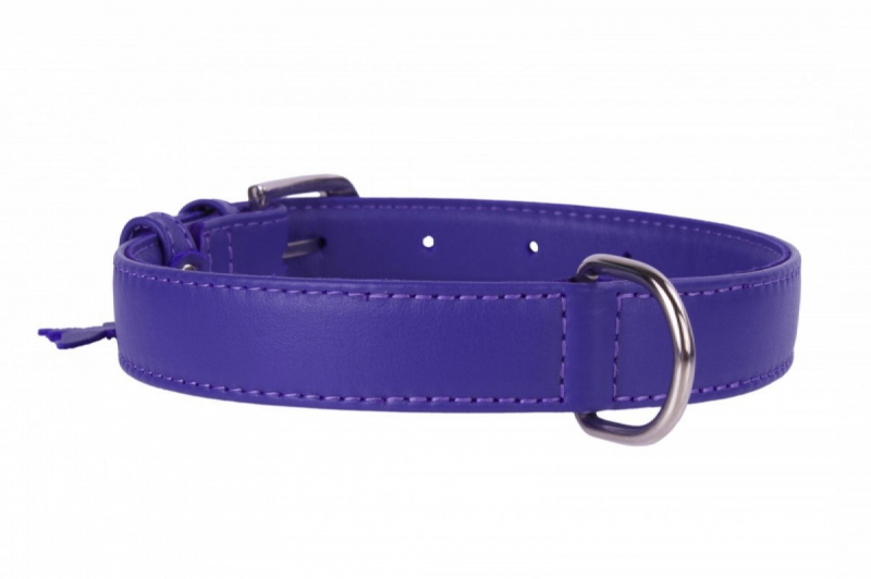 COLLAR Kožený obojok Glamour, 46-60cm/35mm, fialová