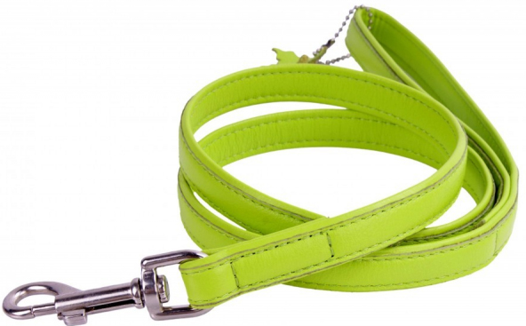 COLLAR Kožené vodítko Glamour, 122cm/9mm, zelená