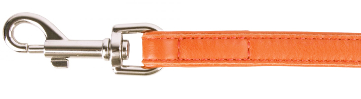 COLLAR Kožené vodítko Glamour, 122cm/25mm, oranžová