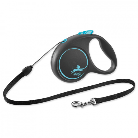 FLEXI Black design S šnúrka 5m/12kg, modrá,sivá, zelená