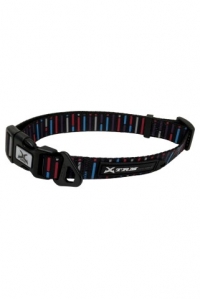 Papillon Nastaviteľný obojok Black nylon, 30-40 cm, čierna