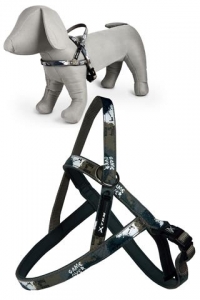 Papillon Postroj Reflex Grey nylon, 60-71 cm, šedá