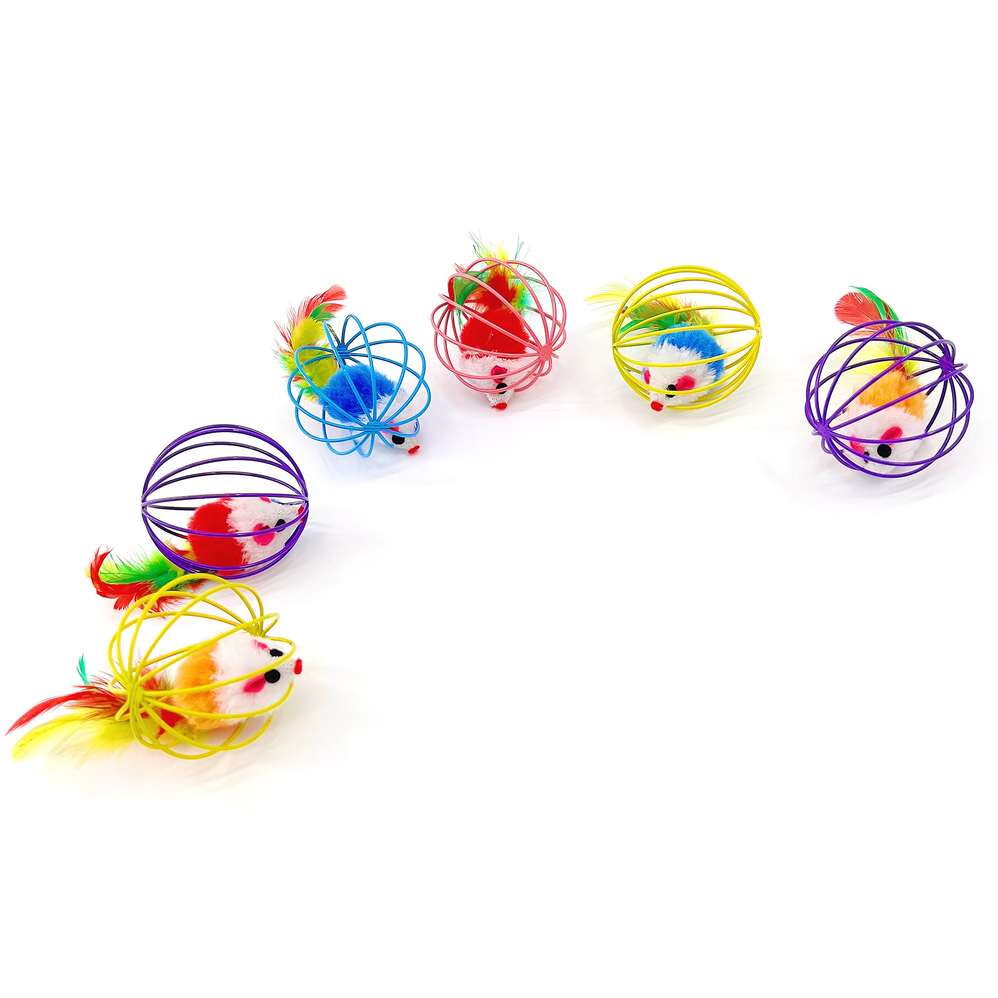 Hračka pre mačky - myš v klietke