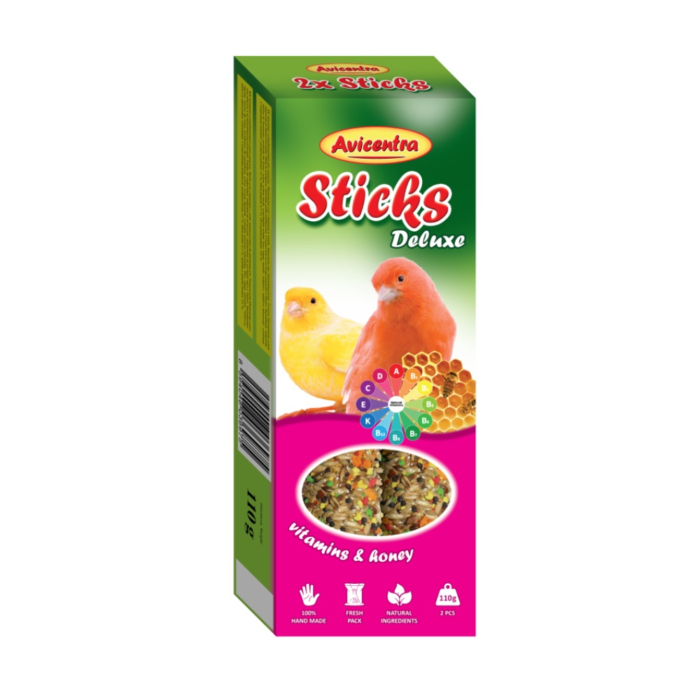 Avicentra Deluxe Tyčinka Kanár vitamíny a med (2 ks)