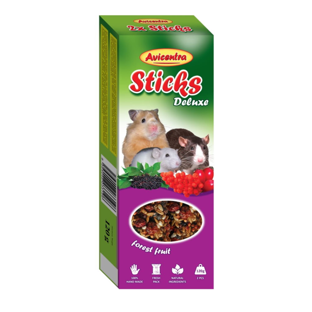 Avicentra Deluxe Tyčinka Malý hlodavec lesné ovocie (2 ks)