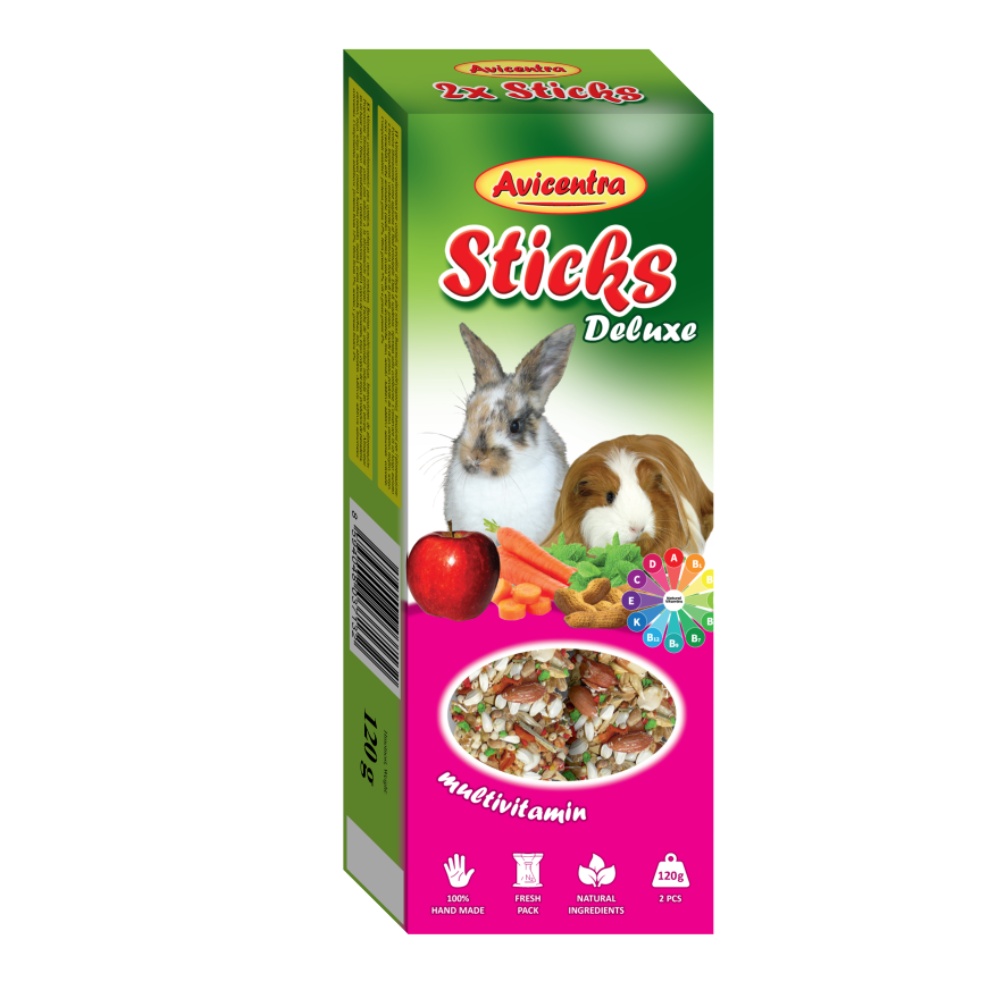 Avicentra Deluxe Tyčinka Králik, morča multivitamín (2 ks)