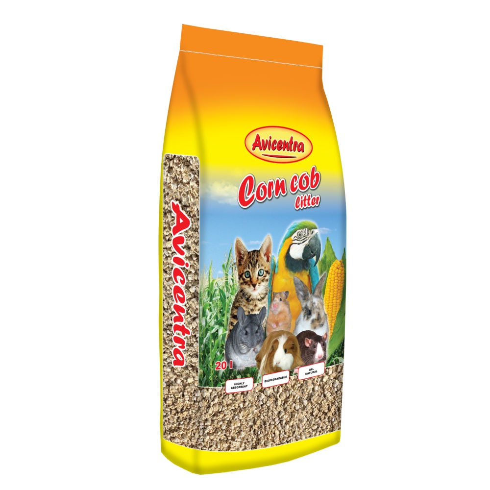 Avicentra Kukuričná podstielka hrubá 20 l