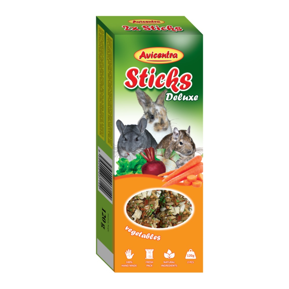 Avicentra Deluxe Tyčinka Králik, morča, osmák zeleninová (2 ks)