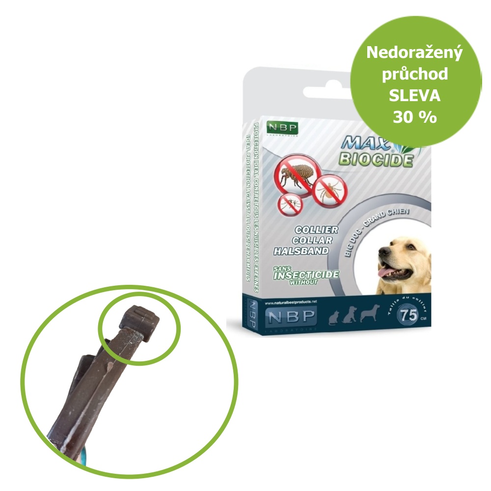 Max Biocide Dog repelentný obojok, pes 75 cm! - Nedoražený priechod prevlečenia - ZĽAVA 30 %