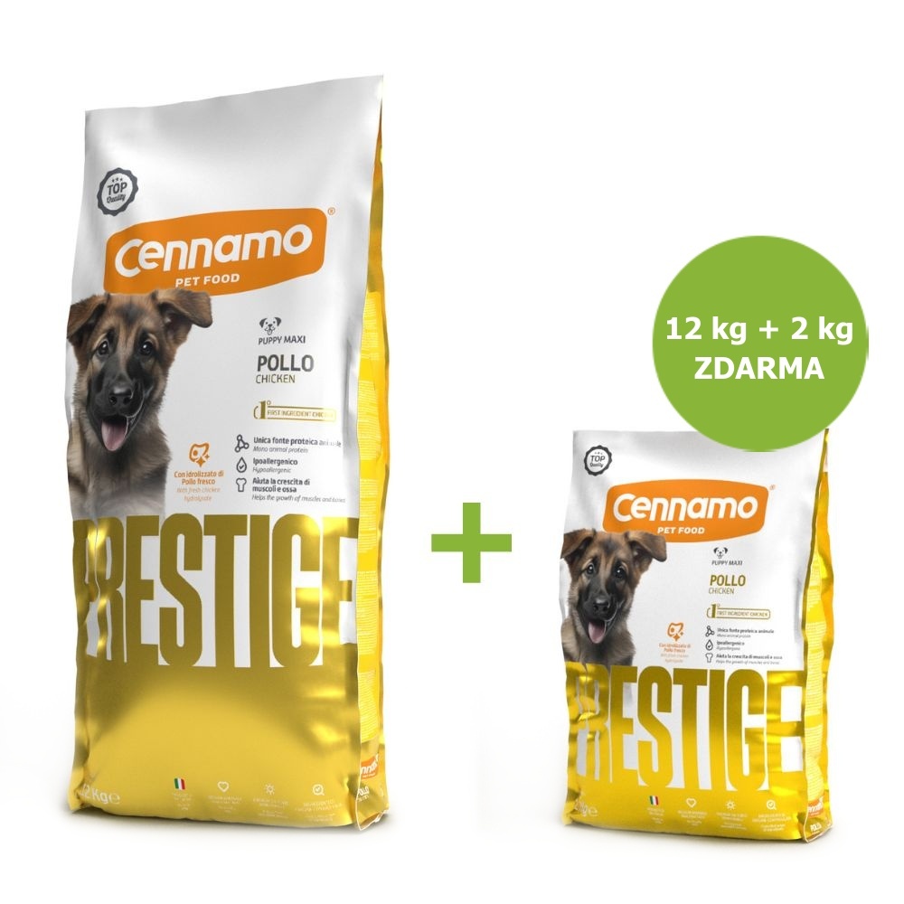 Prestige Dog Puppy Maxi Chicken 12 kg + 2 kg ZADARMO