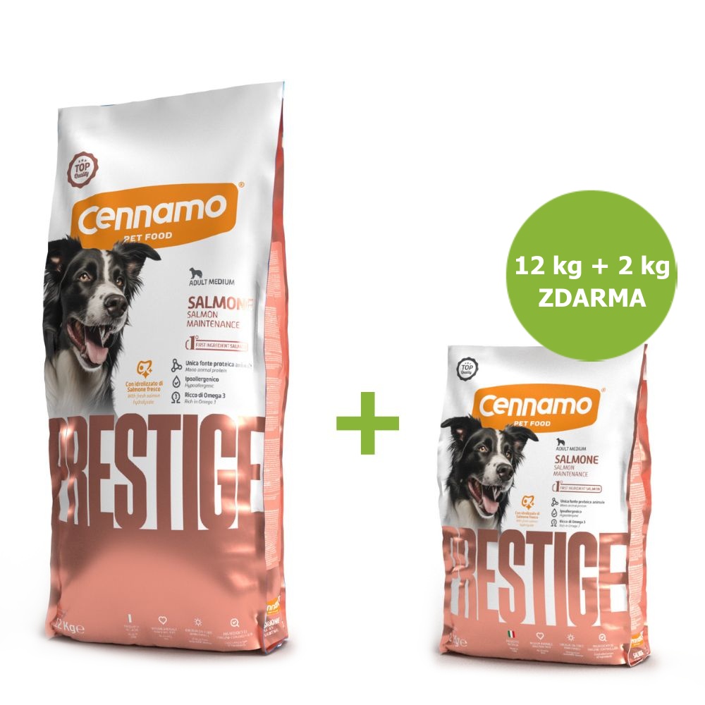 Prestige Dog Adult Medium Salmon 12 kg + 2 kg ZADARMO