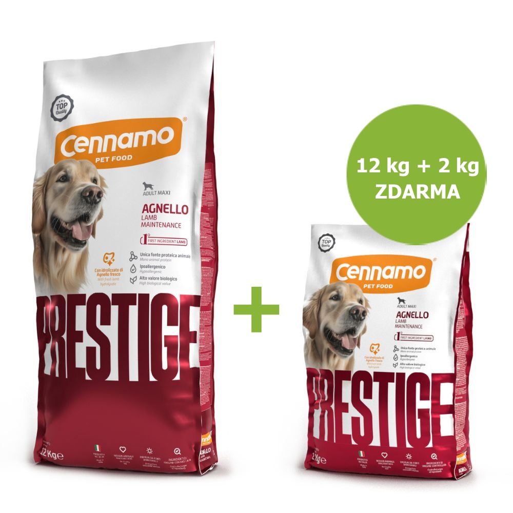 Prestige Dog Adult Maxi Lamb 12 kg + 2 kg ZADARMO