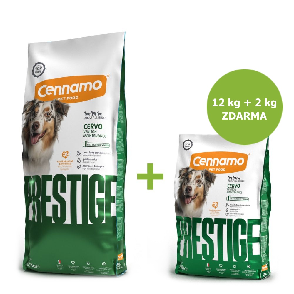 Prestige Dog Adult All Breeds Venison (Jelen) 12 kg + 2 kg ZADARMO
