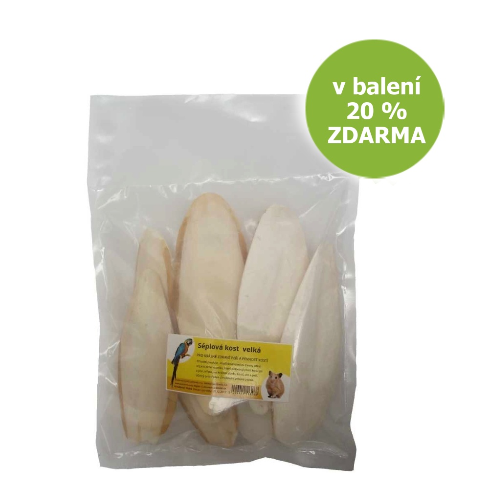 Sépiová kosť veľká cca 20 cm (10 ks) + 20 % ZADARMO