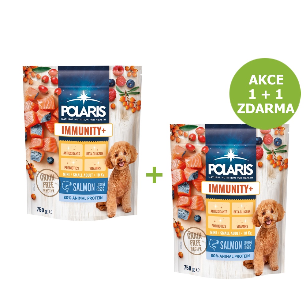Polaris Immunity Dog Adult small & mini Losos GF 750 g AKCIA 1 + 1 ZADARMO