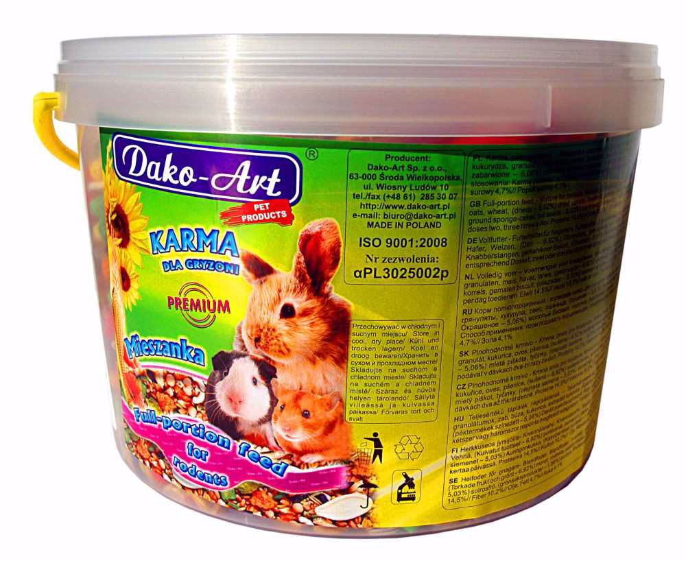 Kŕmna zmes hlodavec Dako 5 l