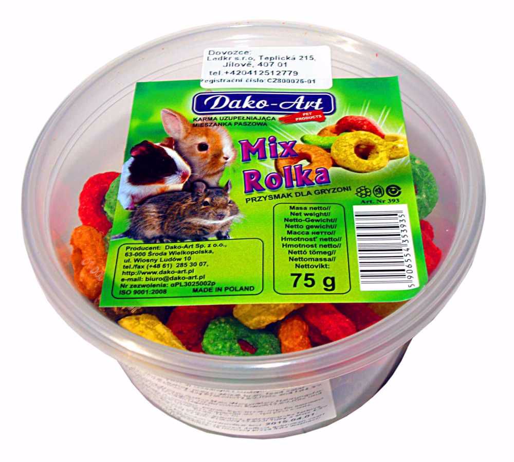 Extrudované kolieska hlodavec Dako 75 g