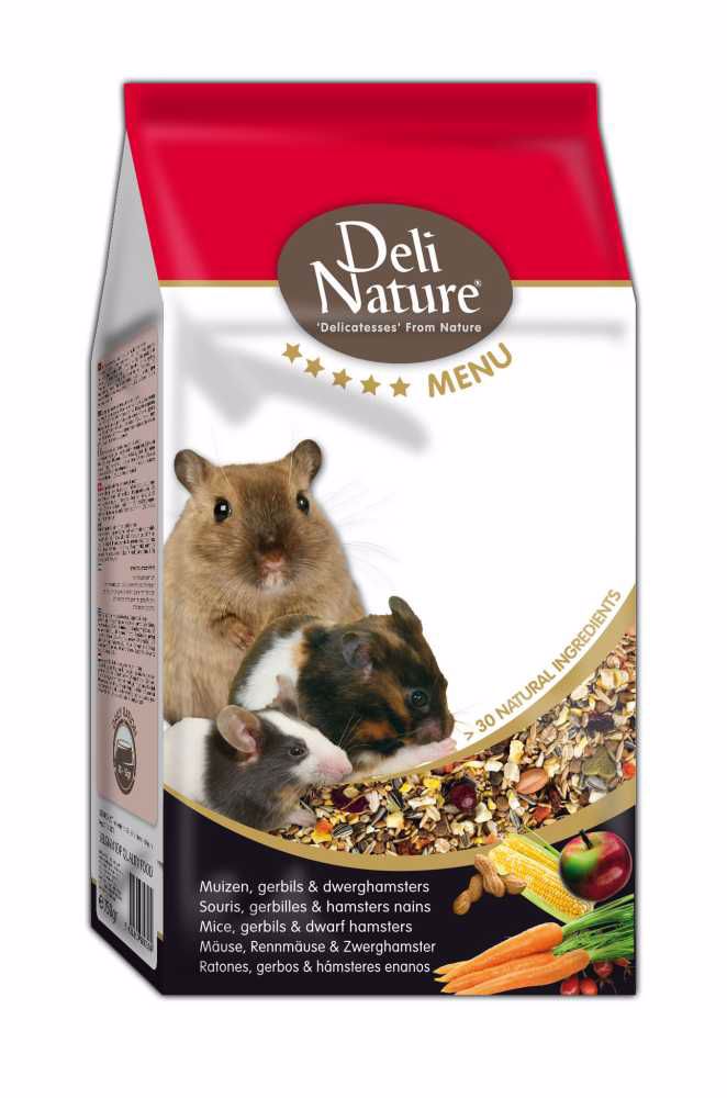 Deli Nature 5 Menu myš, pískomil, zakrpatený škrečok 750 g