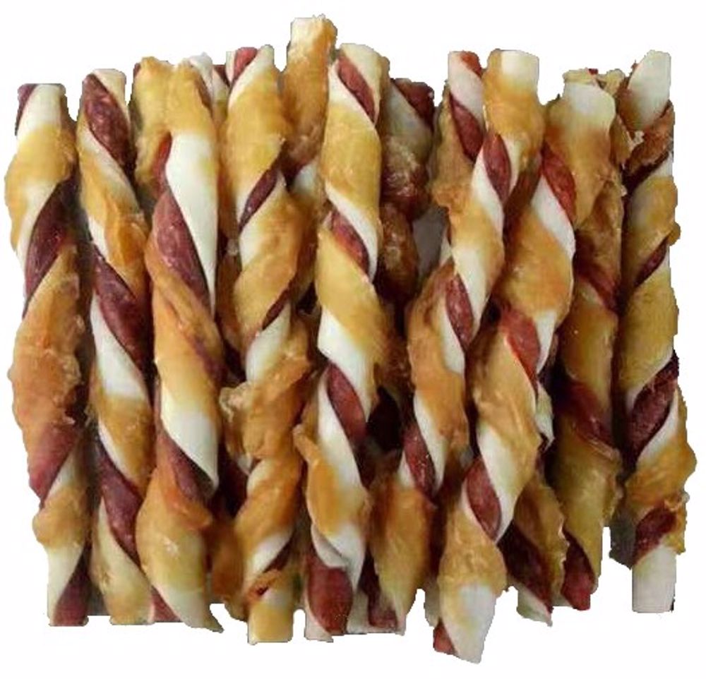 Tyčinka byvolia krútená obalená kuracím mäsom JUKO Snacks 12,5 cm (25 ks)