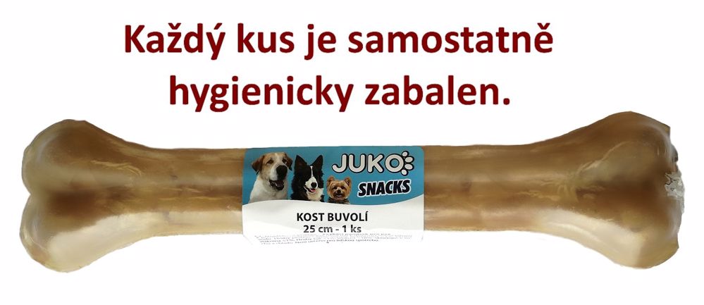 Kosť byvolí JUKO Snacks 25 cm (1 ks) - 10 ks