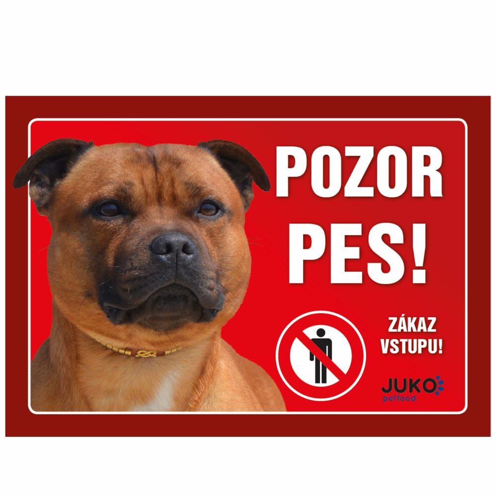 Ceduľka plast STAFORDŠÍRSKY BULTERIÉR