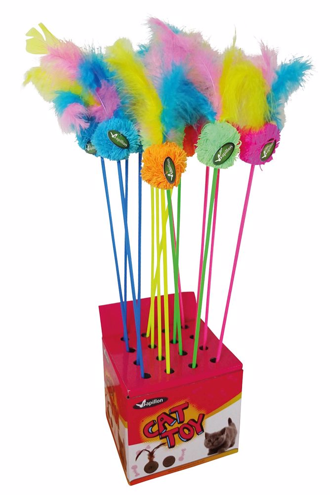 Vábnička loptu z páperia s morčacím perím