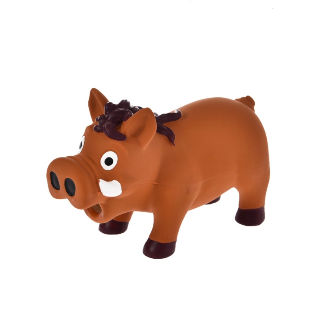 Hračka pes - diviak so zvukom latex 14,5 cm