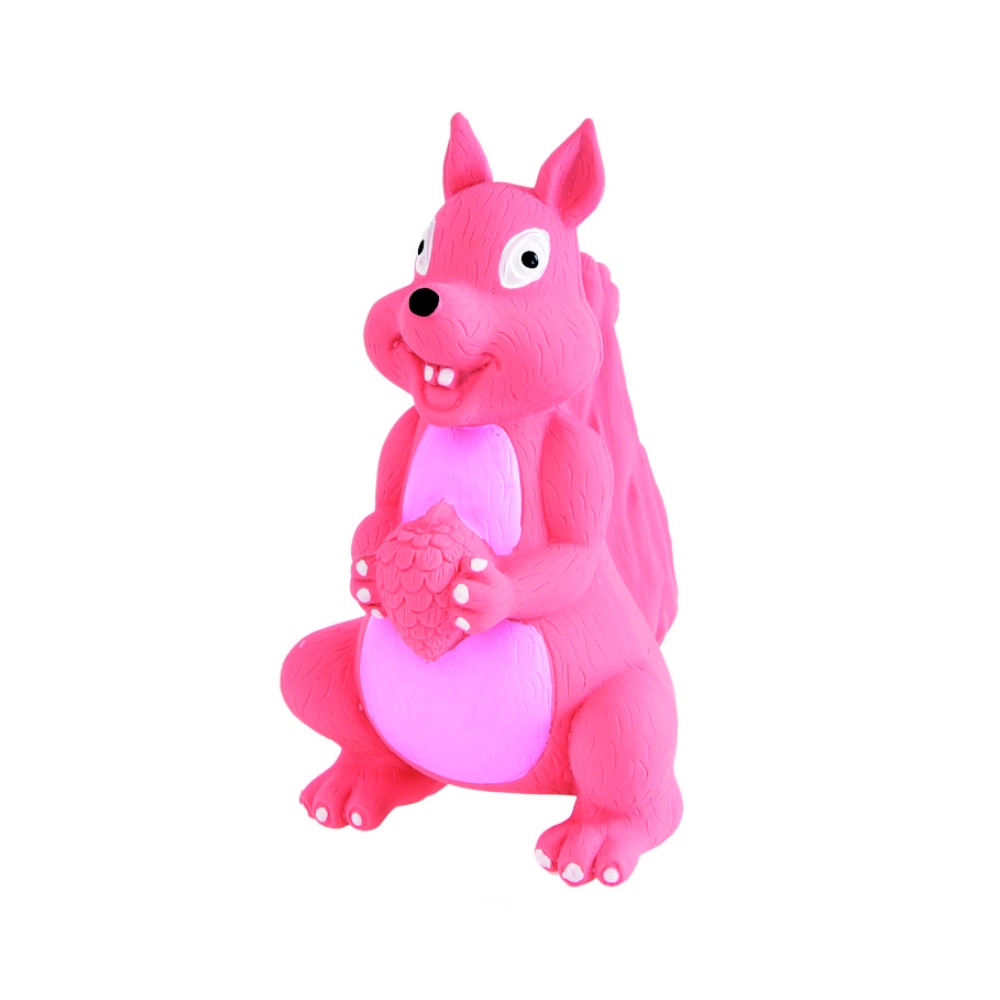 Hračka pes - veverička latex 15 cm