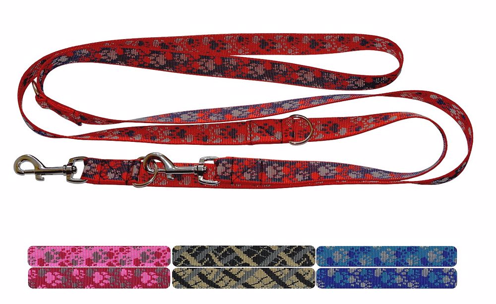 Vodítko popruh prepínací, rôzne dekory 2,5 x 120/150/210 cm