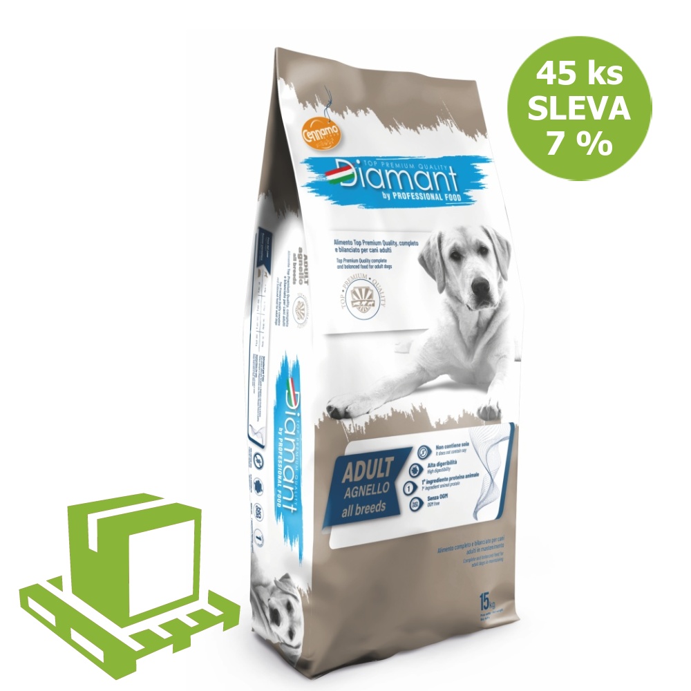 Diamant Dog Adult Jahňacie 15 kg (paleta 45 ks) ZĽAVA 7 %