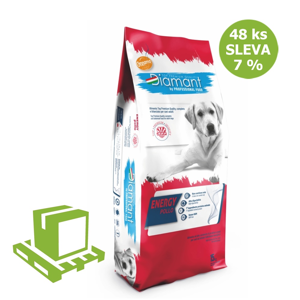Diamant Dog Energy Kuracie 15 kg (paleta 48 ks) ZĽAVA 7 %