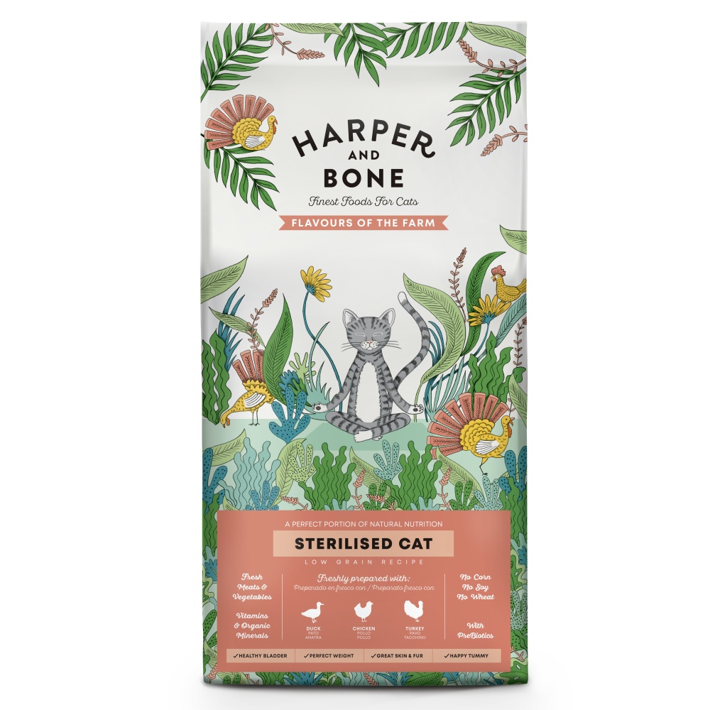 Harper and Bone Cat Sterilised príchute farmy 5 kg