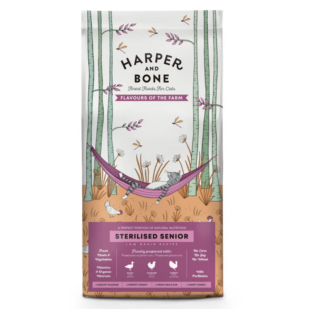 Harper and Bone Cat Senior Sterilised príchute farmy 5 kg