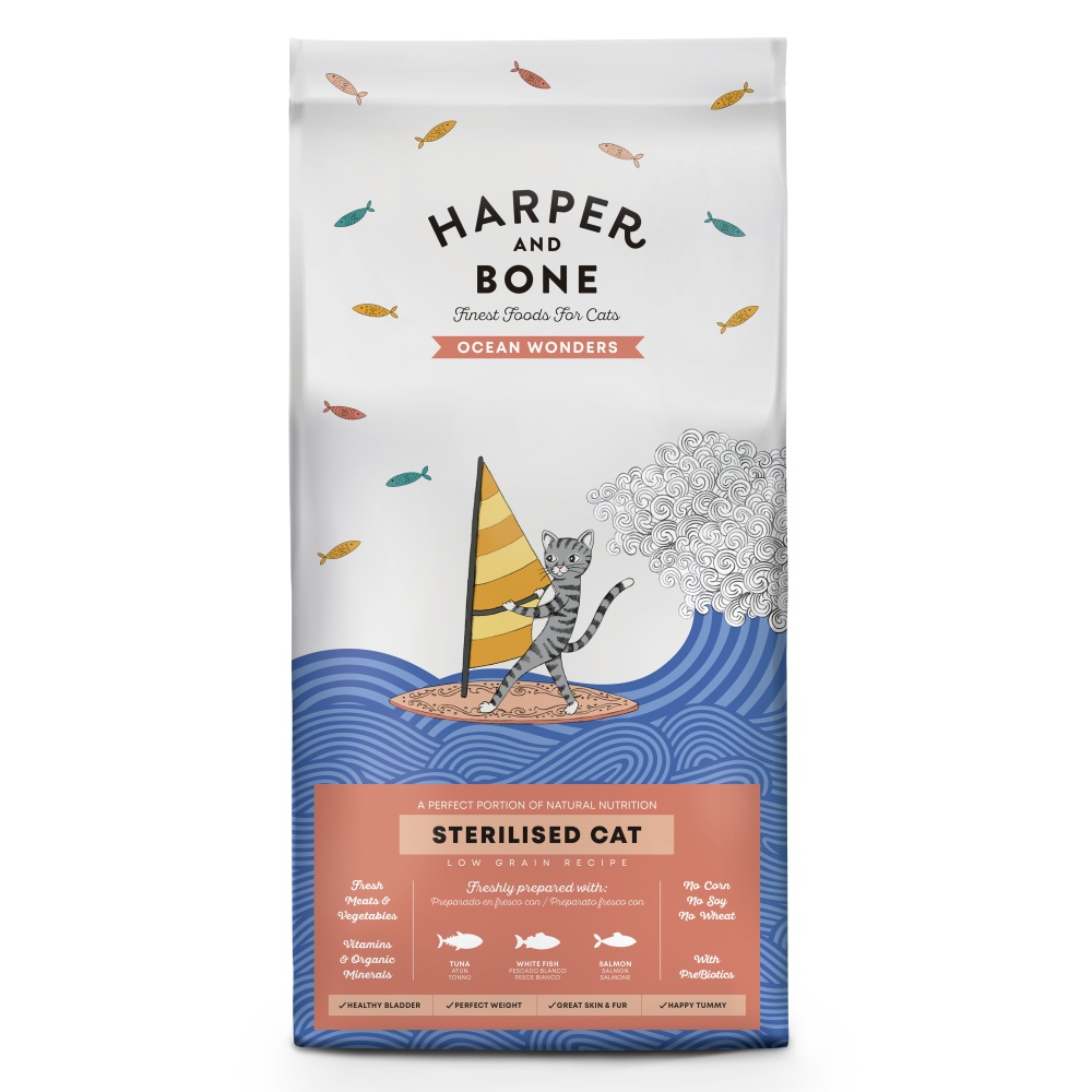 Harper and Bone Cat Sterilised divy oceánu 2 kg