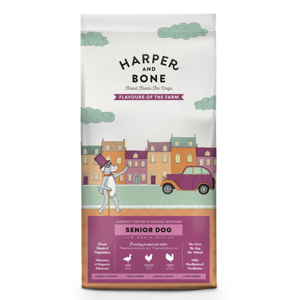 Harper and Bone Dog Senior Light príchute farmy 2 kg