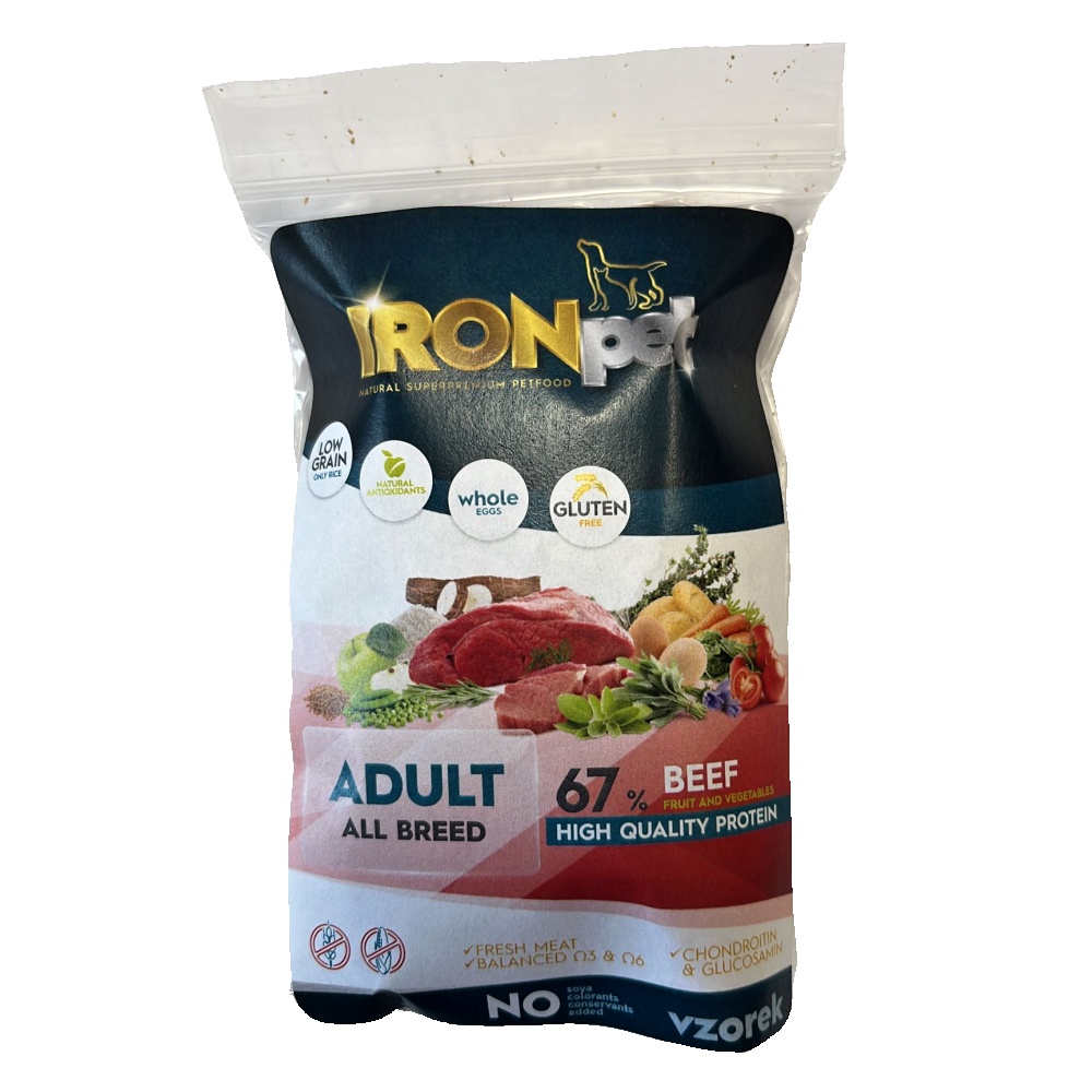 Vzorka IRONpet Dog Adult All Breed Beef (Hovädzie) 70 g
