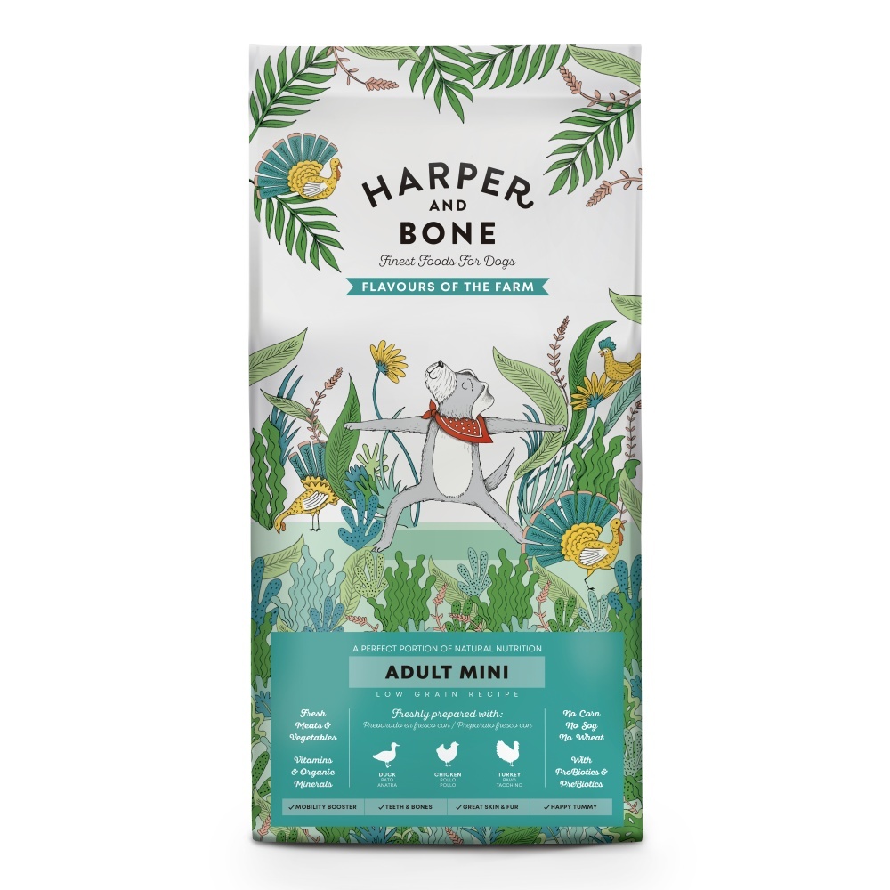Vzorka Harper and Bone Dog Adult Mini príchute farmy 100 g