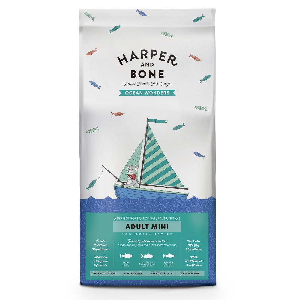 Vzorka Harper and Bone Dog Adult Mini divy oceánu 100 g