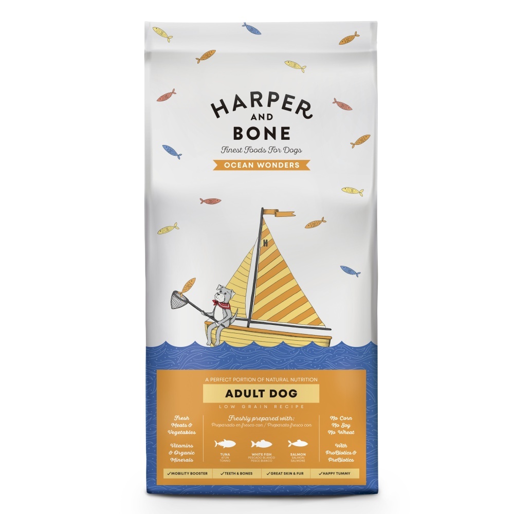 Vzorka Harper and Bone Dog Adult Large & Medium divy oceánu 100 g