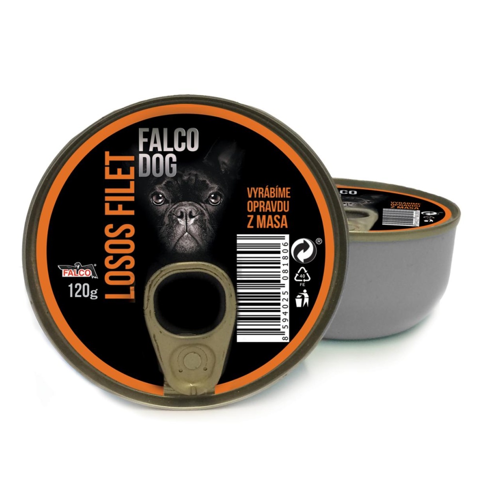 FALCO DOG losos filé, konzerva 120 g - 8 ks