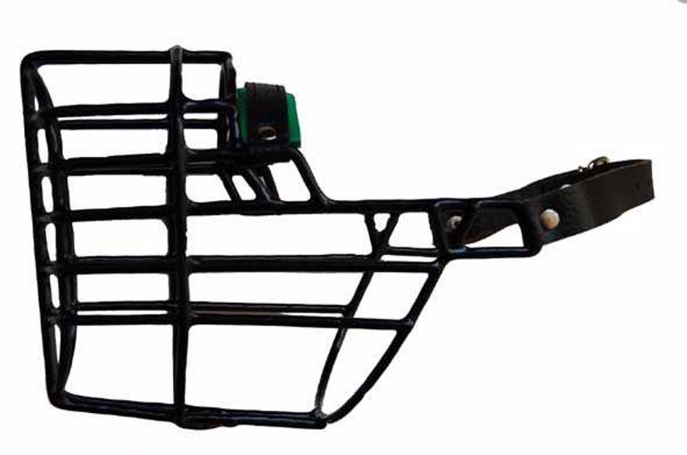 Náhubok čierny/kov koker, foxterier, walešpringršpaniel, pes