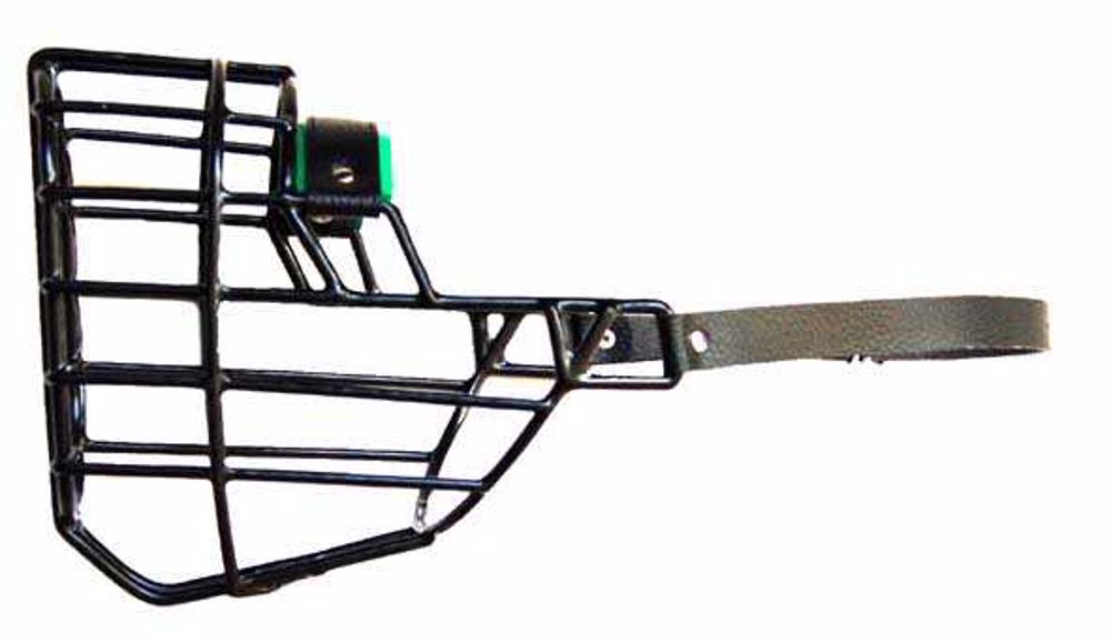 Náhubok čierny/kov rotvailer, brazílska fila, sučka